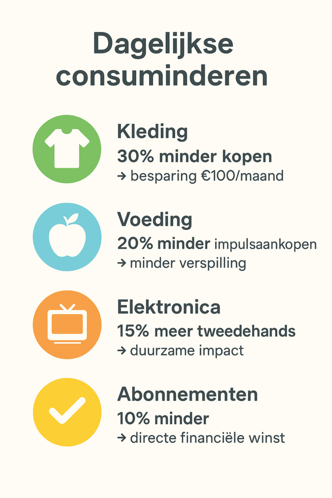 Dagelijks consuminderen is een route naar financiële rust, mentale vrijheid en een duurzamere wereld.